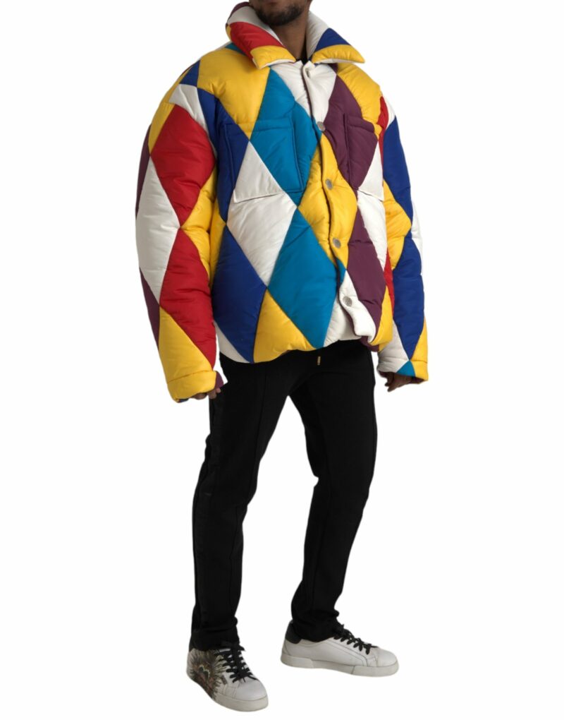 Dolce & Gabbana Multicolor Windbreaker Puffer Jacket Men - Image 2
