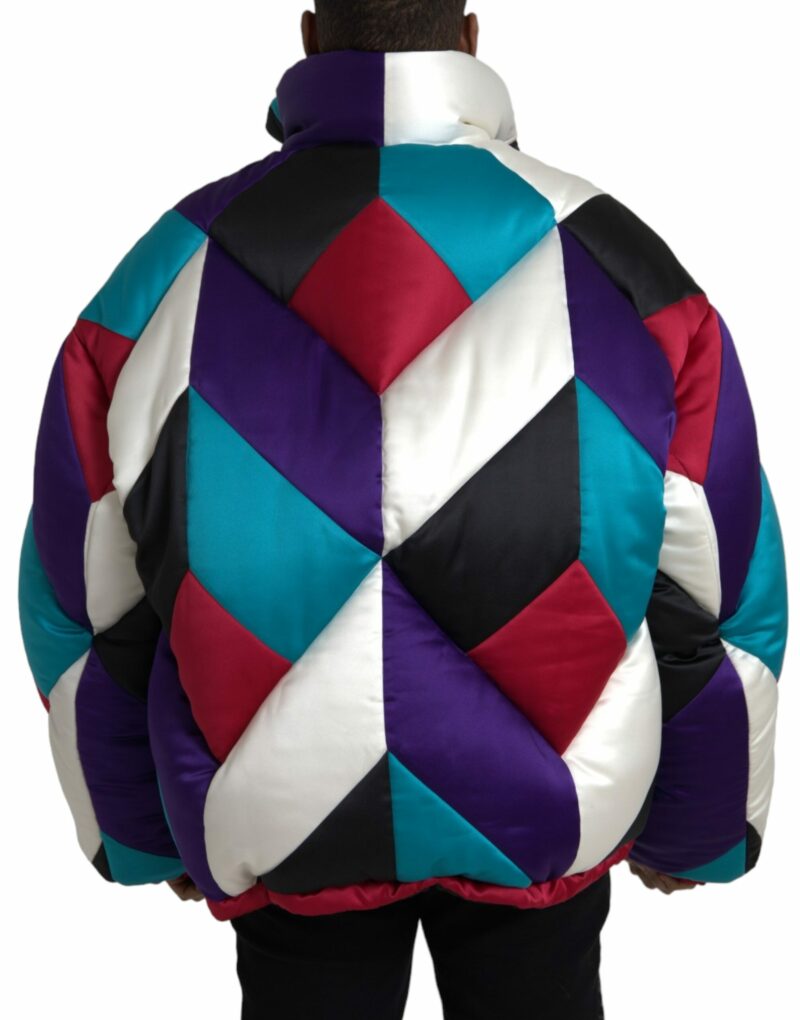 Dolce & Gabbana Multicolor Logo Windbreaker Puffer Jacket - Image 3