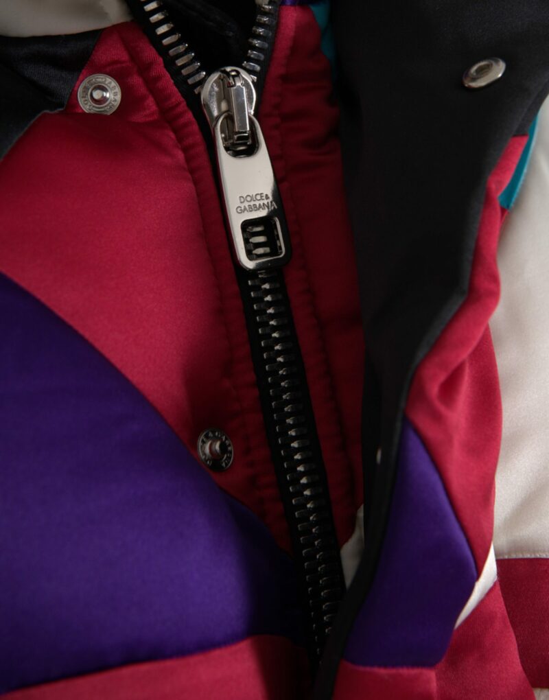 Dolce & Gabbana Multicolor Logo Windbreaker Puffer Jacket - Image 5