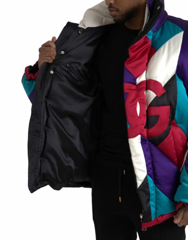 Dolce & Gabbana Multicolor Logo Windbreaker Puffer Jacket - Image 7