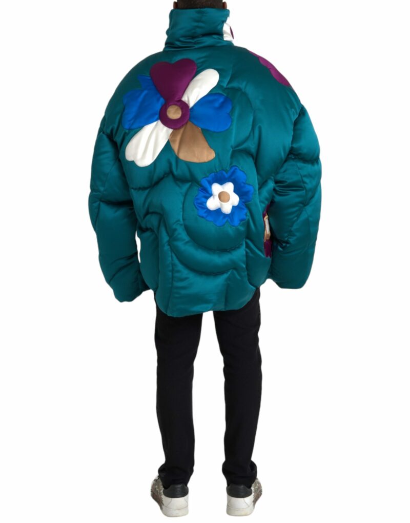 Dolce & Gabbana Multicolor Floral Windbreaker Puffer Jacket - Image 3
