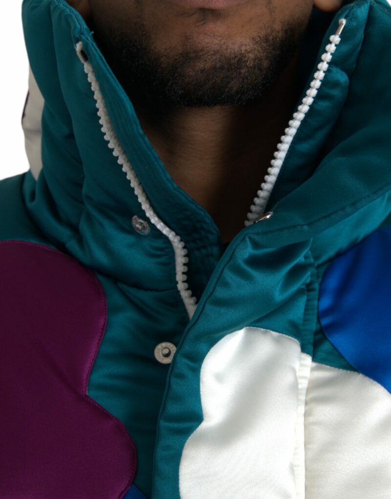 Dolce & Gabbana Multicolor Floral Windbreaker Puffer Jacket - Image 4
