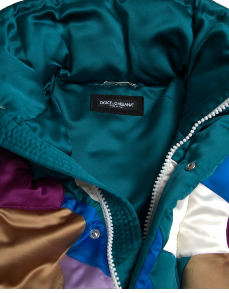 Dolce & Gabbana Multicolor Floral Windbreaker Puffer Jacket - Image 8