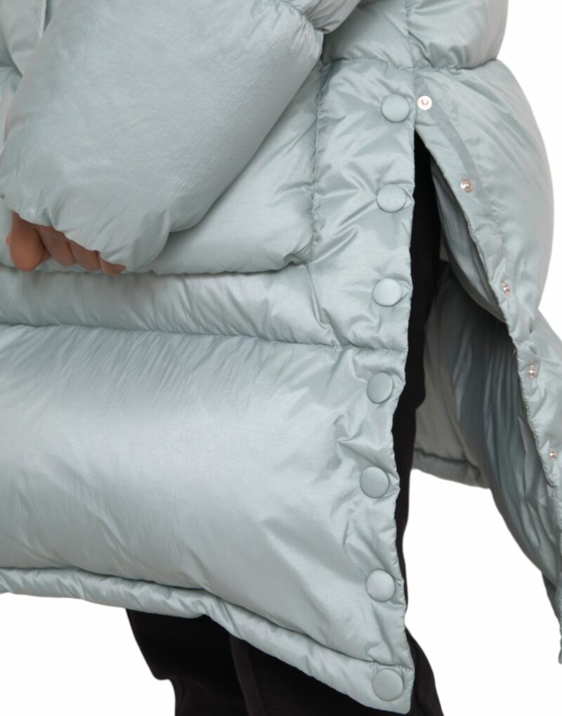 Dolce & Gabbana Light Blue Quilted Hooded Puffer Jacket Men - Image 8