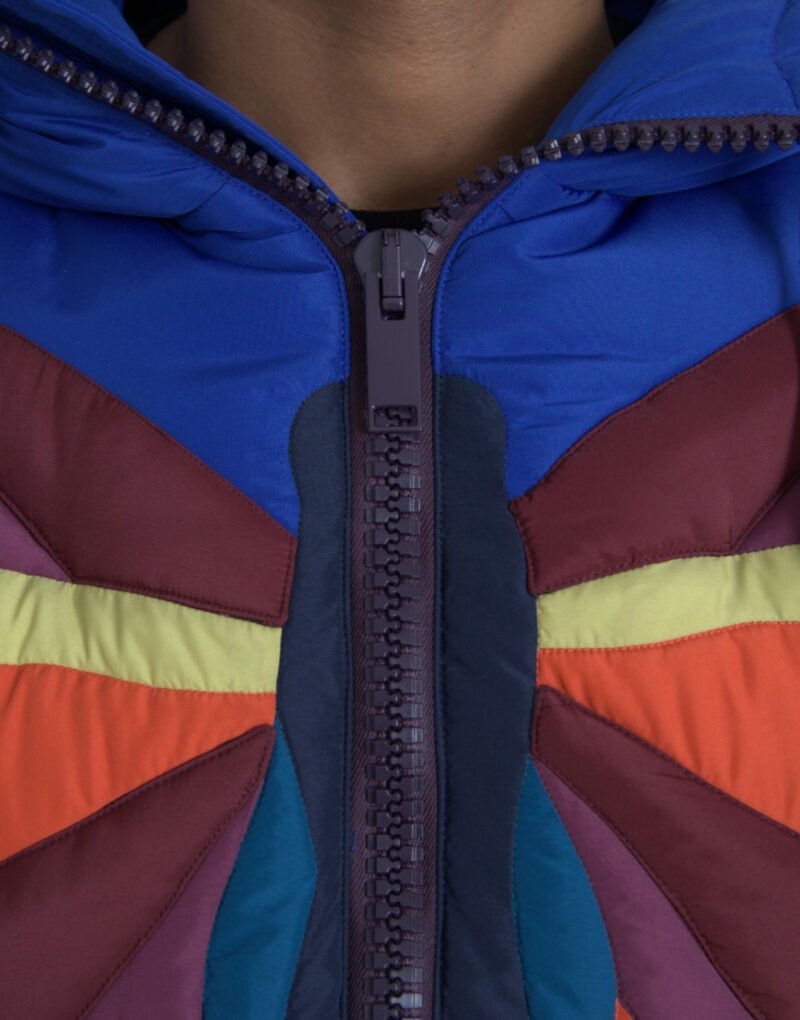 Dolce & Gabbana Multicolor Butterfly Hooded Puffer Jacket - Image 4