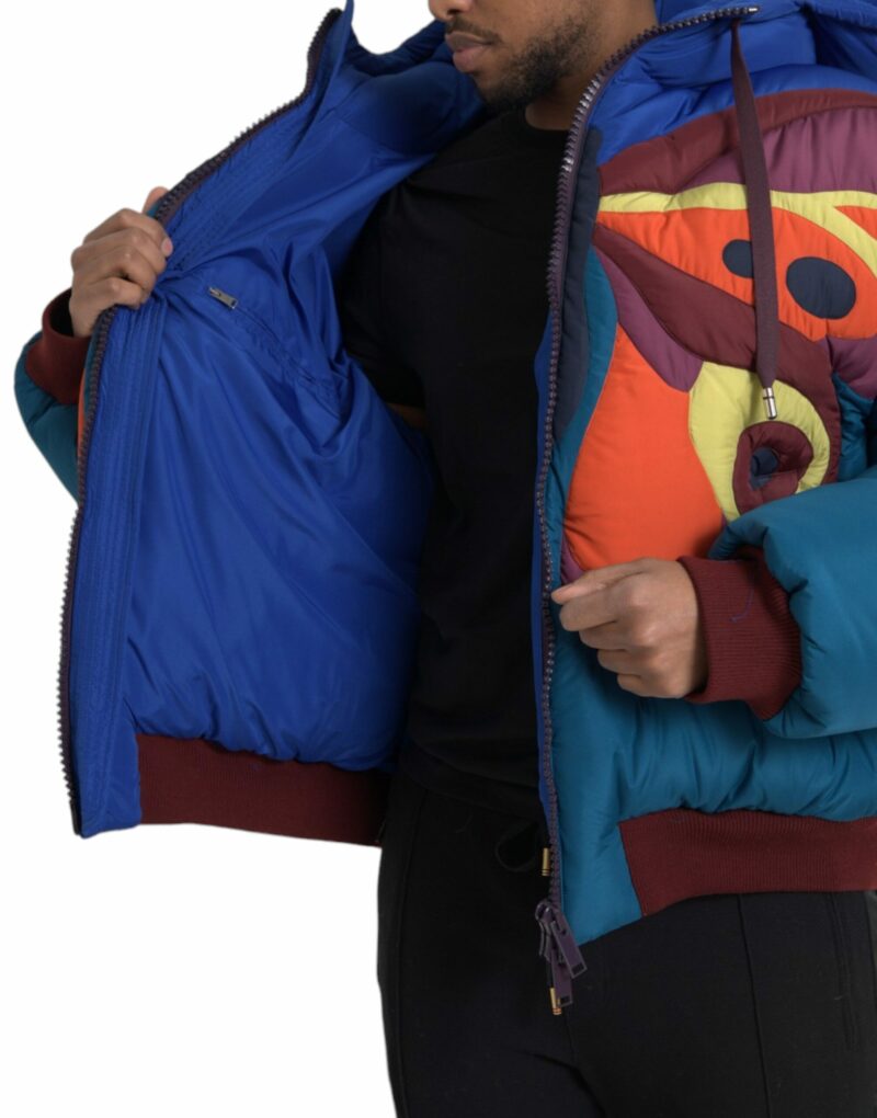 Dolce & Gabbana Multicolor Butterfly Hooded Puffer Jacket - Image 6