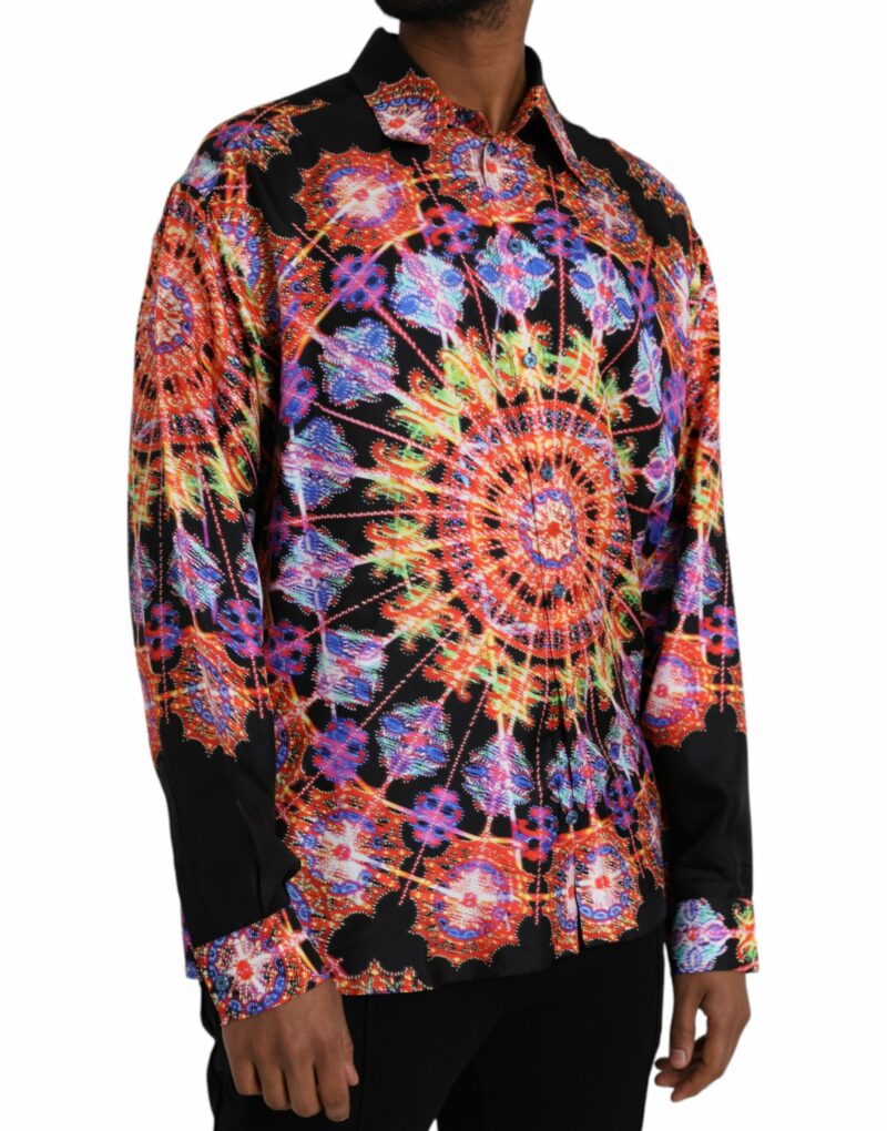 Dolce & Gabbana Multicolor Luminarie Silk Men Casual Shirt - Image 2