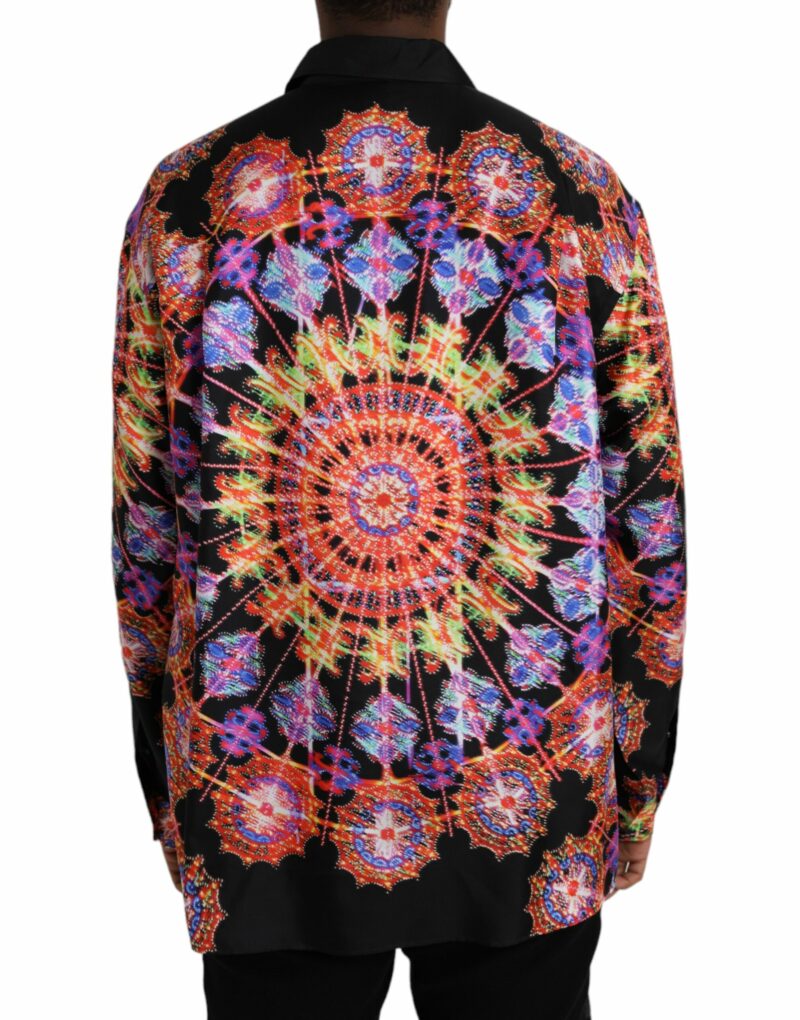 Dolce & Gabbana Multicolor Luminarie Silk Men Casual Shirt - Image 3