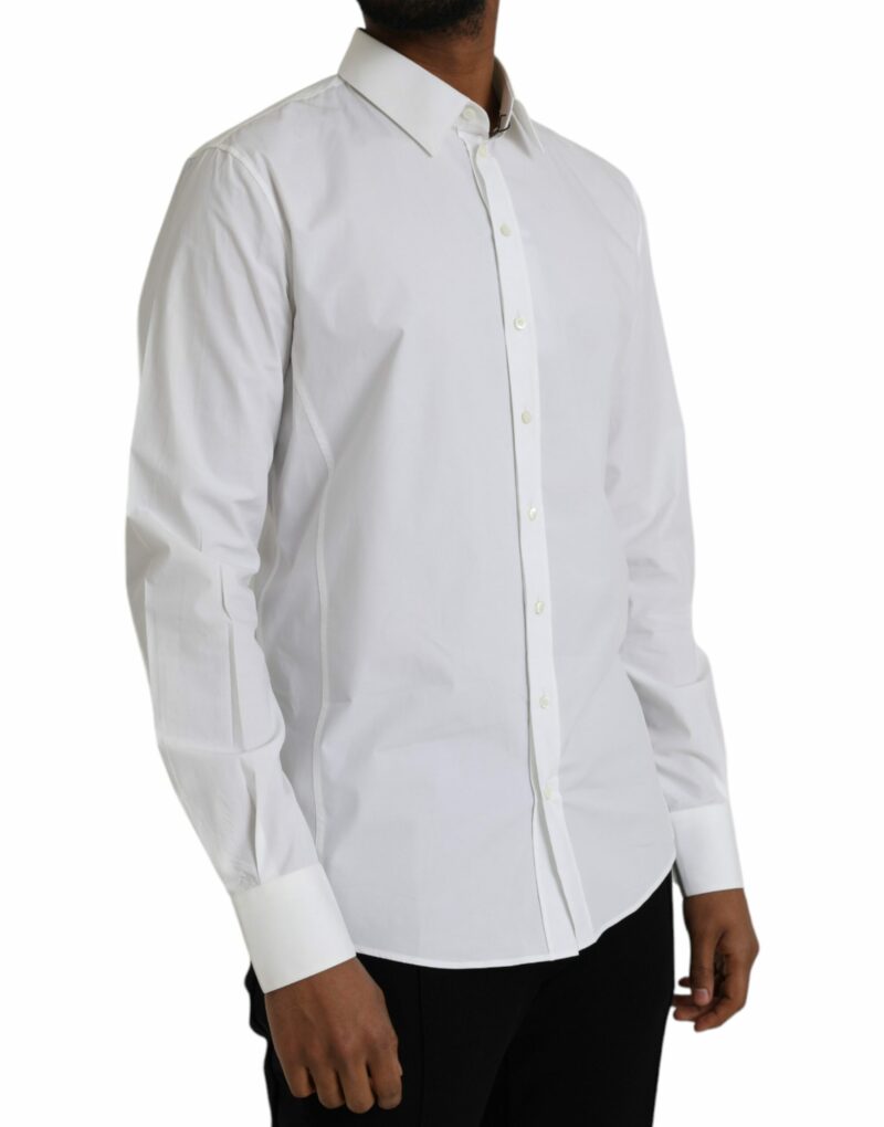 Dolce & Gabbana White Cotton Formal Dress Top SICILIA Shirt - Image 2