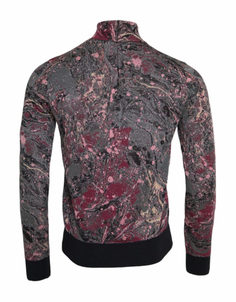 Dolce & Gabbana Multicolor Graphic Turtle Neck Men Sweater - Image 2
