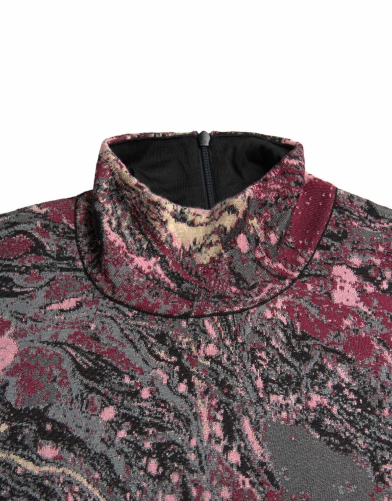 Dolce & Gabbana Multicolor Graphic Turtle Neck Men Sweater - Image 4