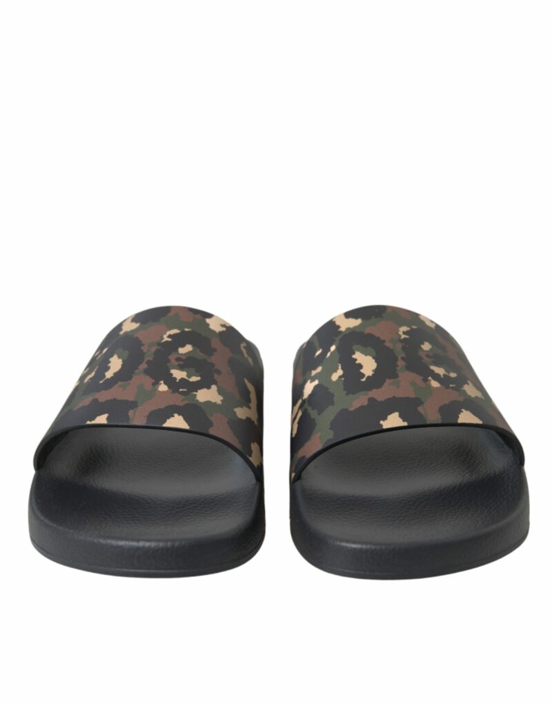 Dolce & Gabbana Multicolor Camouflage Leather Beachwear Men Shoes - Image 2
