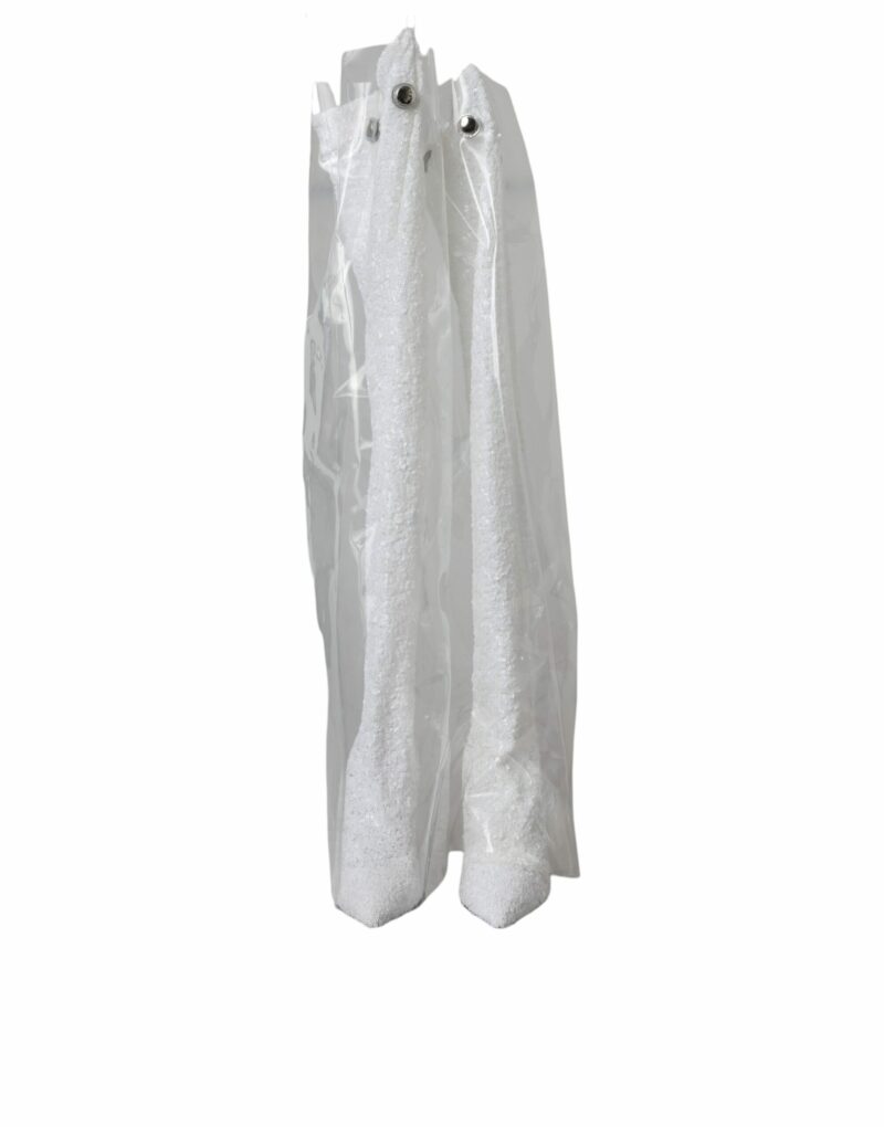 Dolce & Gabbana White Heels Stiletto Knee High Boots Shoes - Image 2