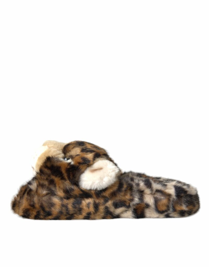 Dolce & Gabbana Brown Tiger Slippers Flats Sandals Shoes - Image 5