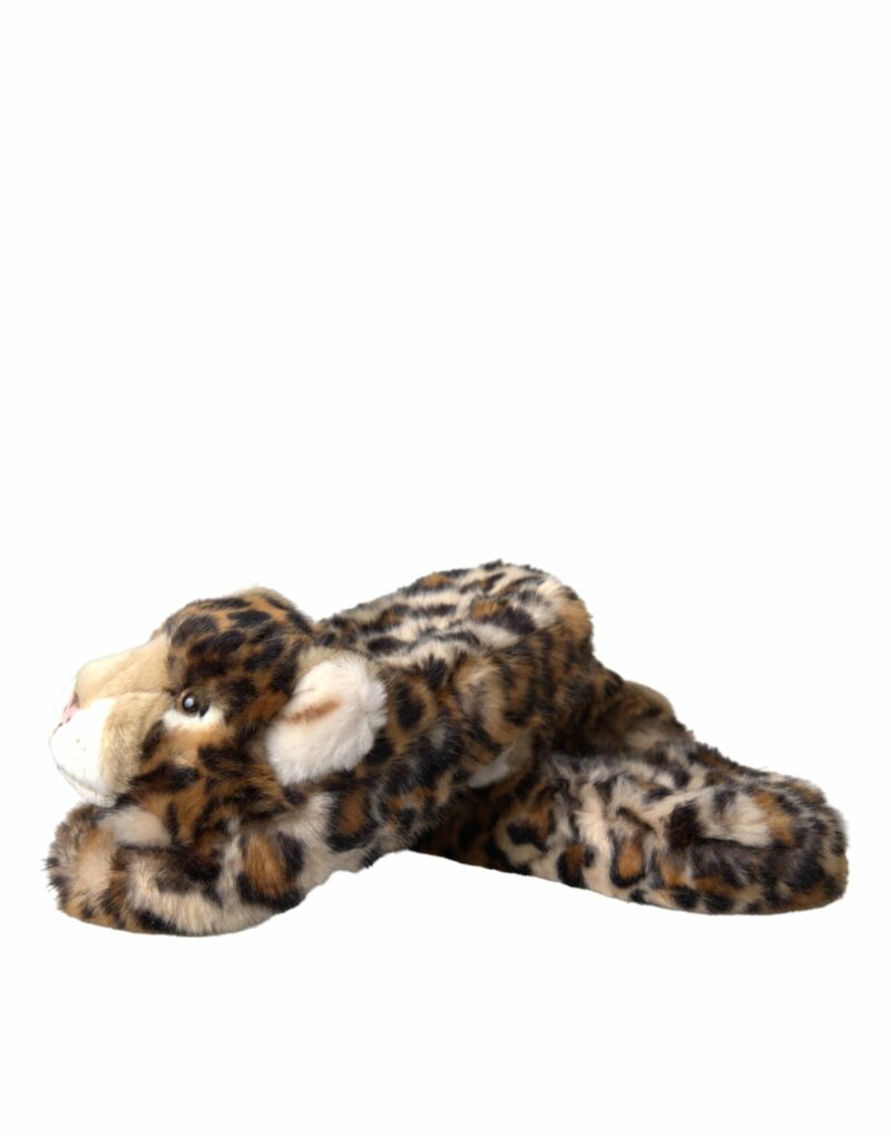 Dolce & Gabbana Brown Tiger Slippers Flats Sandals Shoes - Image 7