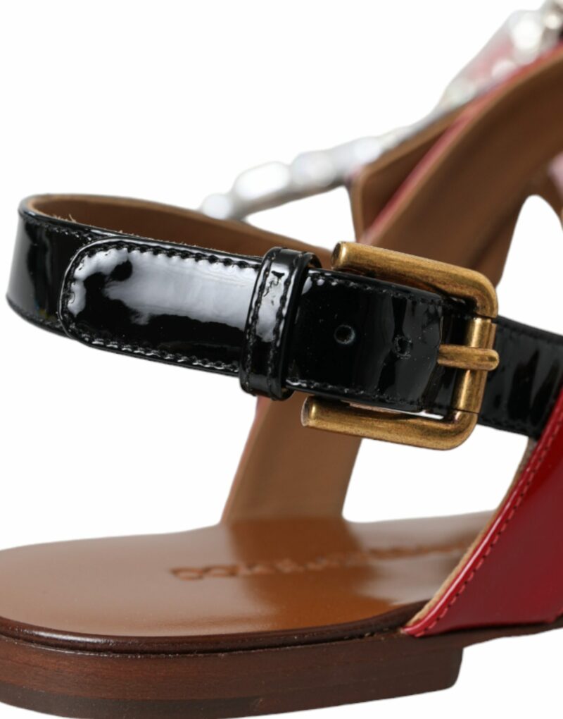 Dolce & Gabbana Multicolor Crystal Sandals Flip Flops Shoes - Image 8