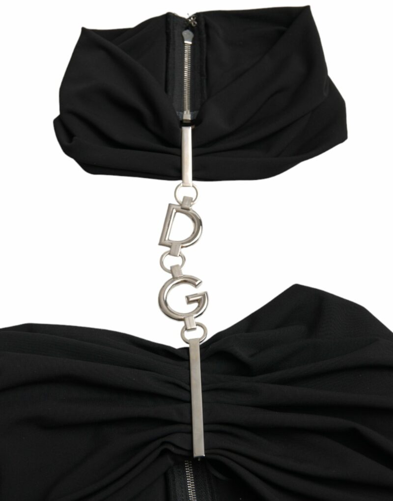 Dolce & Gabbana Black Cut Out Sleeveless Bodycon Mini Dress - Image 6