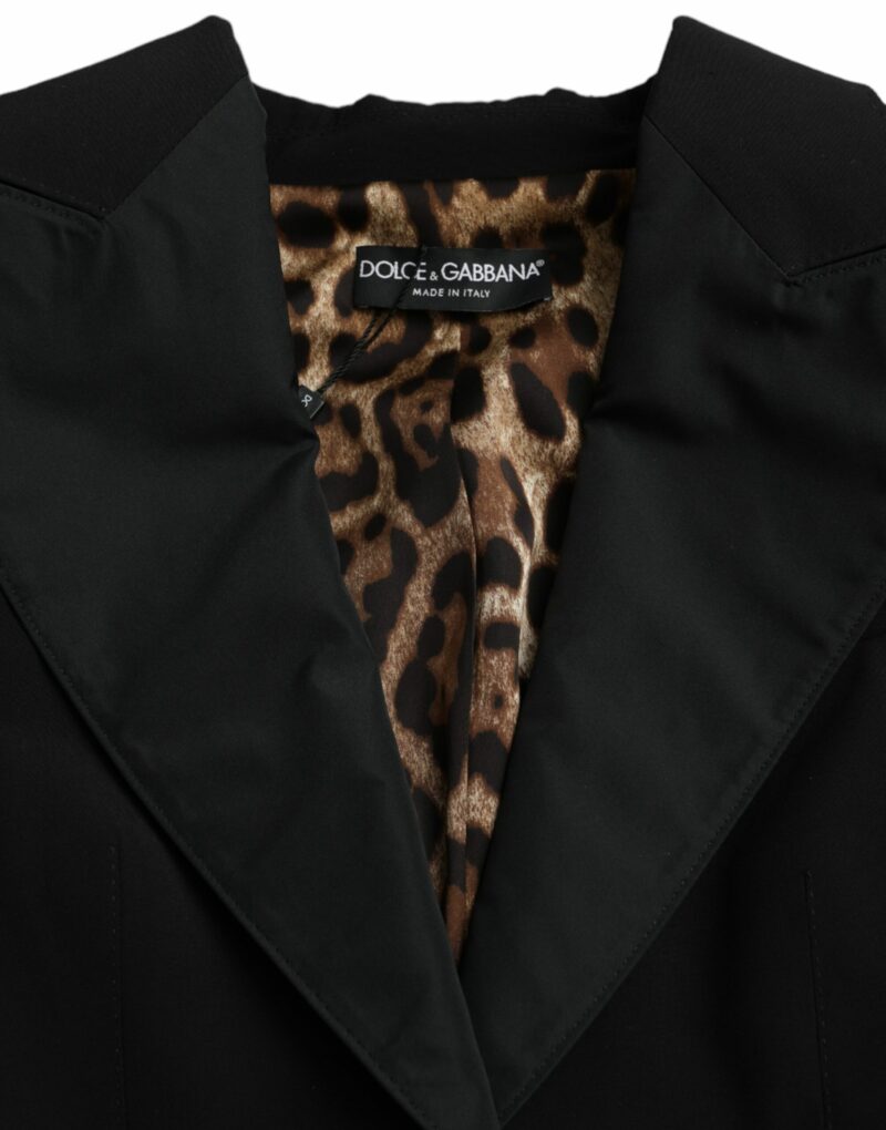 Dolce & Gabbana Black Polyester Puffed Sleeves Cropped Jacket - Image 7