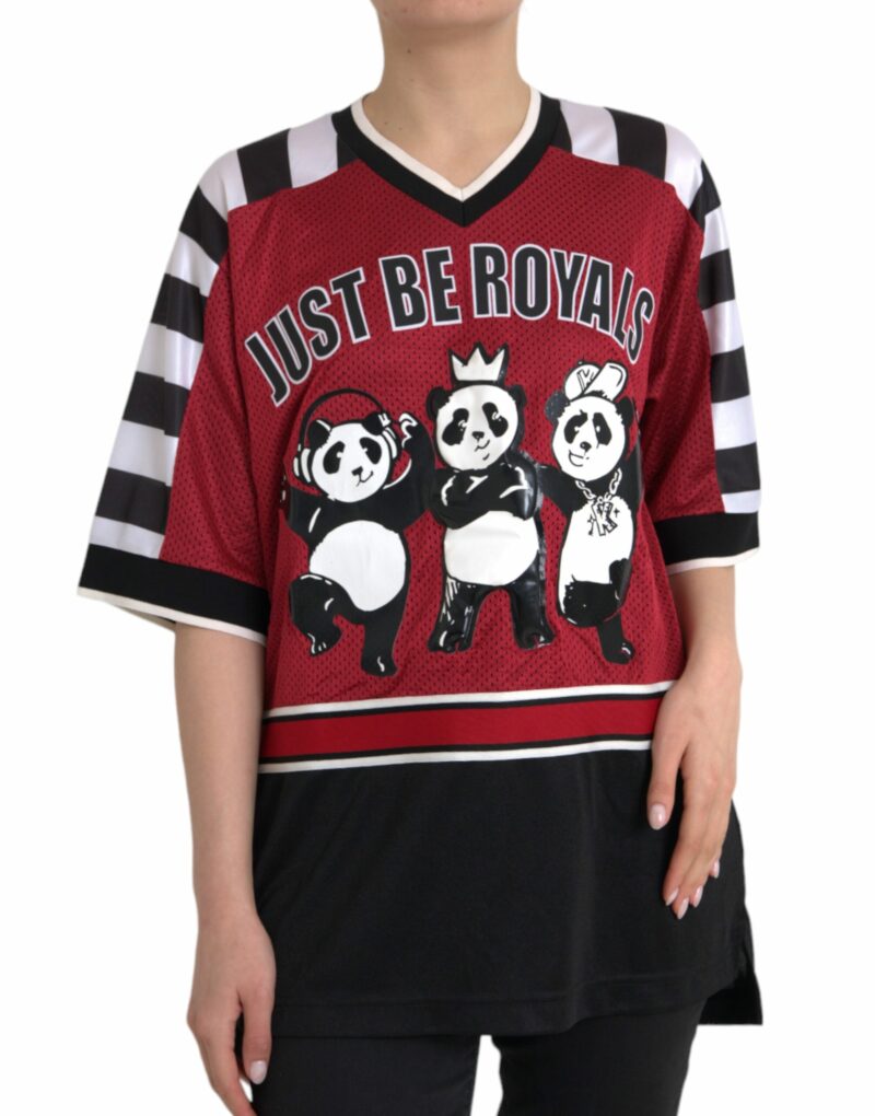Dolce & Gabbana Multicolor Royals Panda Oversized T-shirt - Image 3