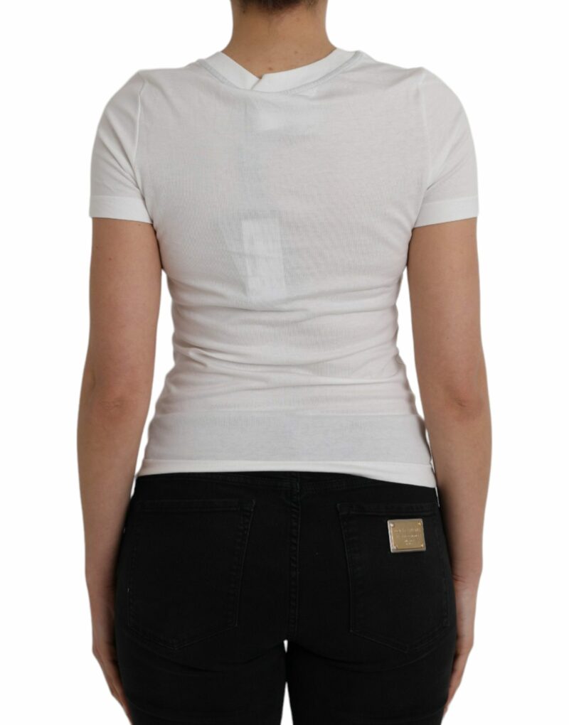Dolce & Gabbana White Cotton Short Sleeves Crew Neck T-shirt - Image 3