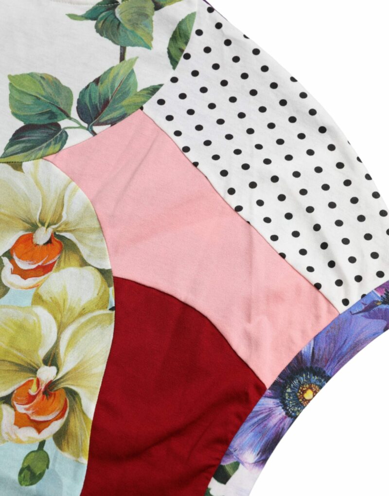 Dolce & Gabbana Multicolor Patchwork Cotton Silk Blouse Top - Image 7