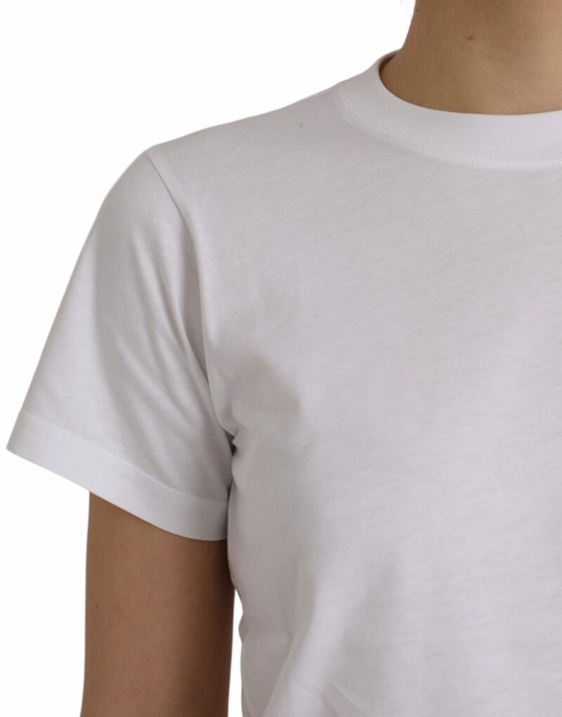 Balenciaga White Cotton Crew Neck Short Sleeves T-shirt - Image 5