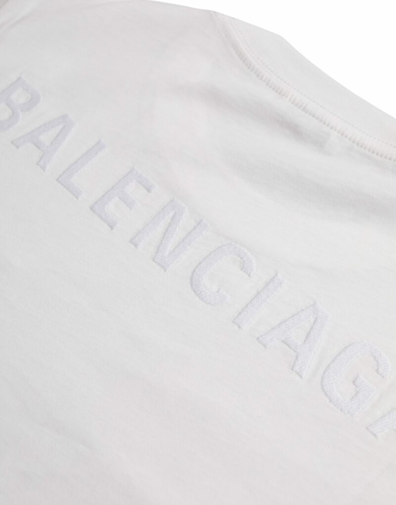 Balenciaga White Cotton Crew Neck Short Sleeves T-shirt - Image 8