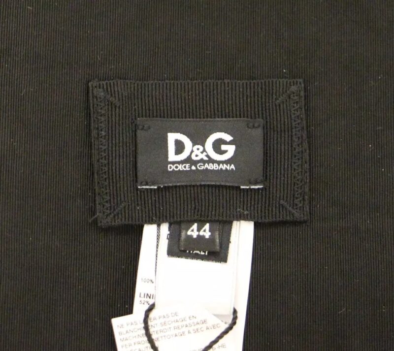 Dolce & Gabbana Black Silk Womens Waist Cummerbund - Image 4