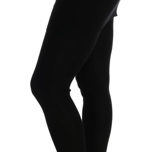Dolce & Gabbana Elegant Black Cashmere Silk Stretch Pants