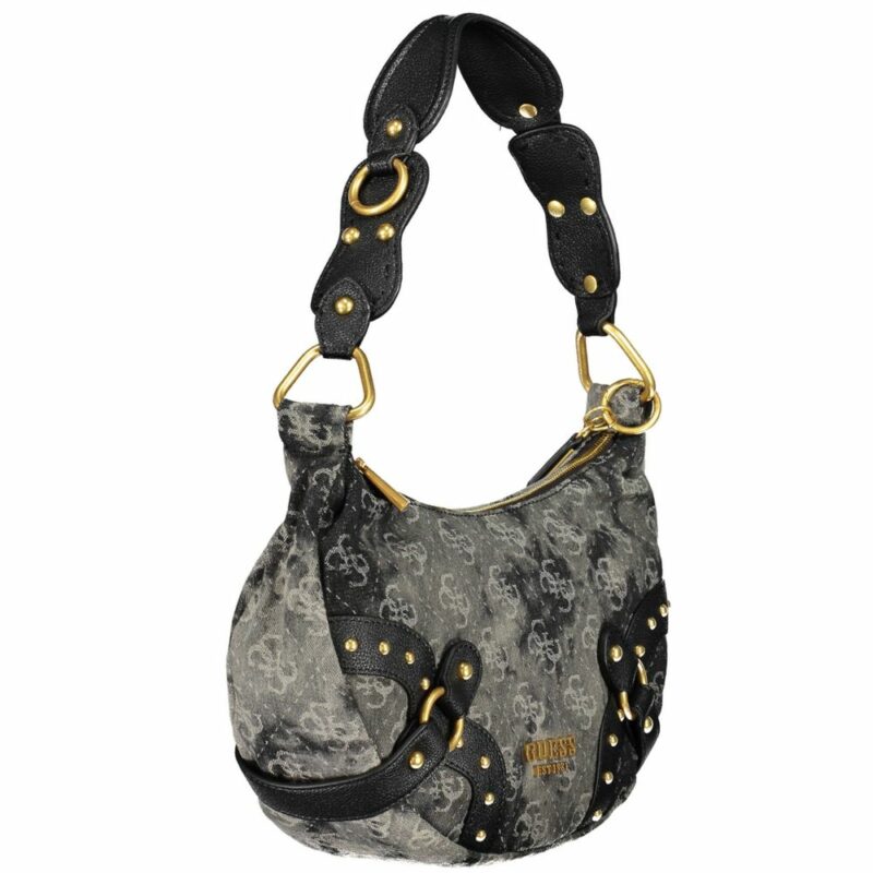 Guess Jeans Grey and Black Polyester Handbag - Image 3