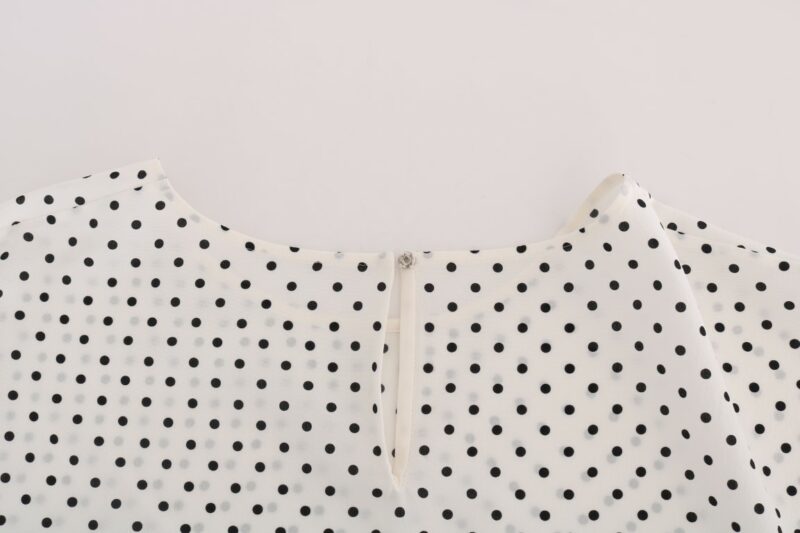 Dolce & Gabbana Chic Polka Dot Silk Blouse - Image 5