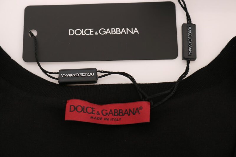 Dolce & Gabbana Black Floral Sequined Cami Blouse - Image 5