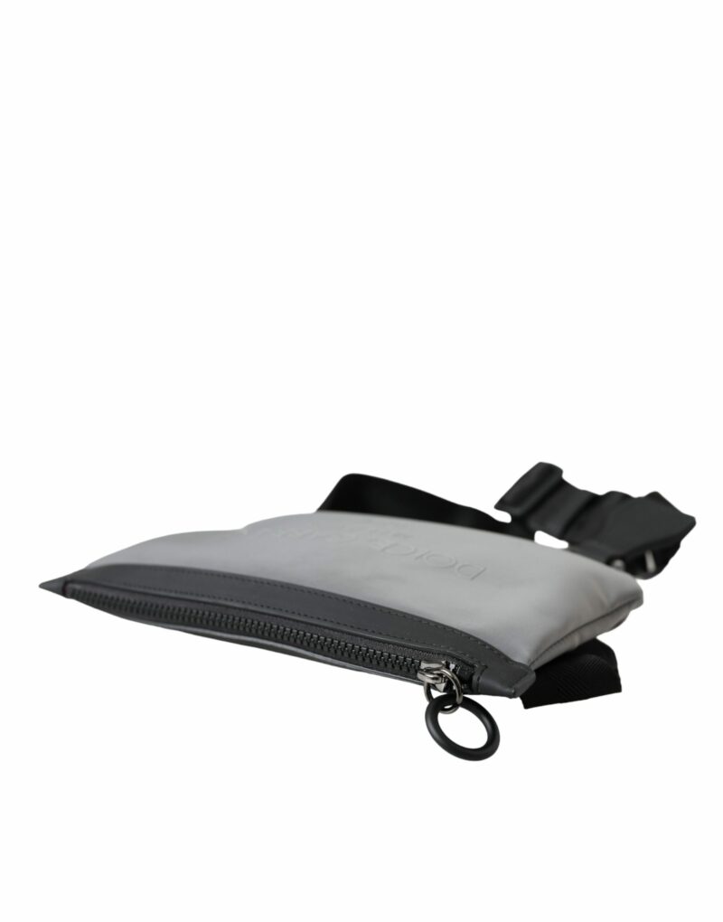 Dolce & Gabbana Gray Neoprene Logo Zip Waist Fanny Pack Belt Pouch Bag - Image 7