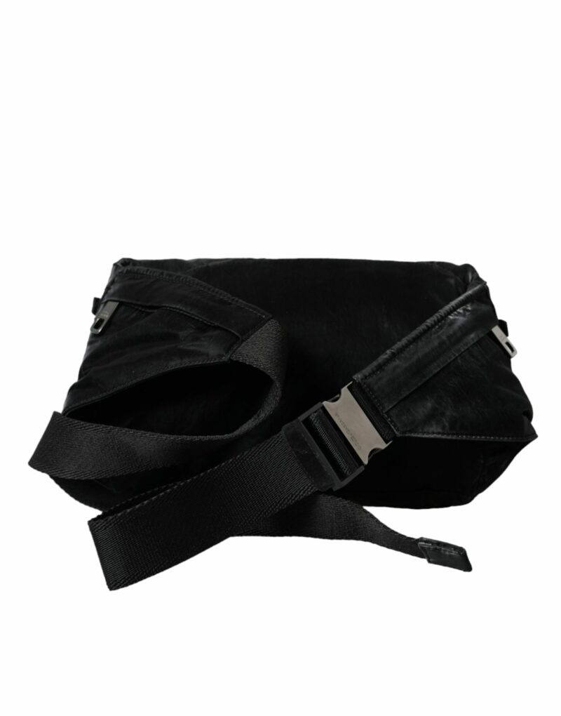 Dolce & Gabbana Black Nylon Logo Plaque Belt Waist Fanny Pack Bag - Image 4