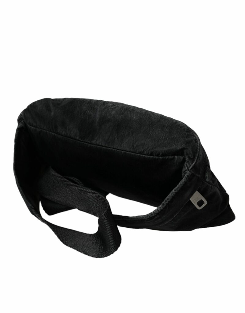 Dolce & Gabbana Black Nylon Logo Plaque Belt Waist Fanny Pack Bag - Image 6