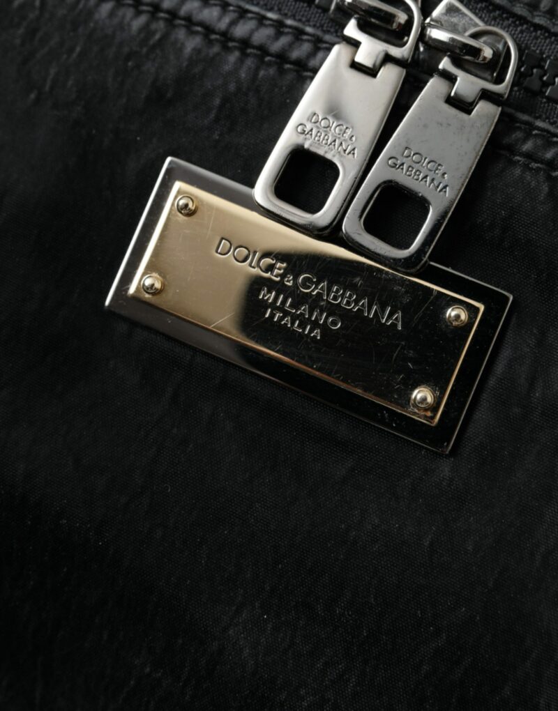 Dolce & Gabbana Black Nylon Logo Plaque Belt Waist Fanny Pack Bag - Image 7