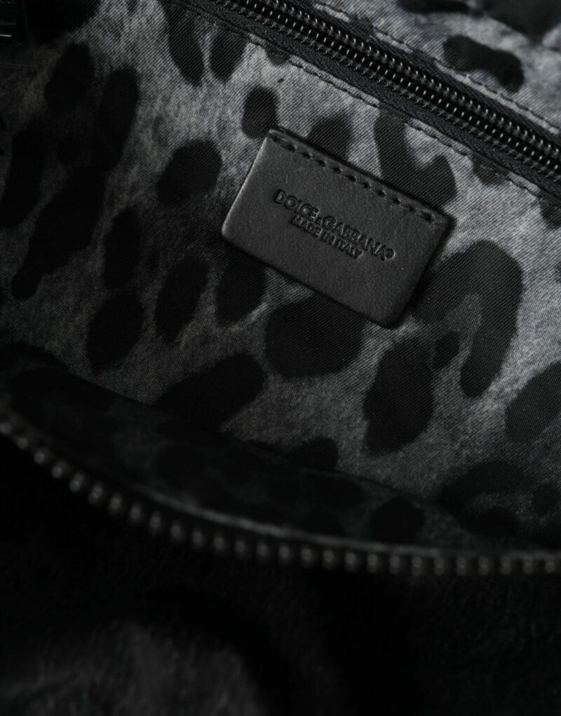Dolce & Gabbana Black Nylon Logo Plaque Belt Waist Fanny Pack Bag - Image 8