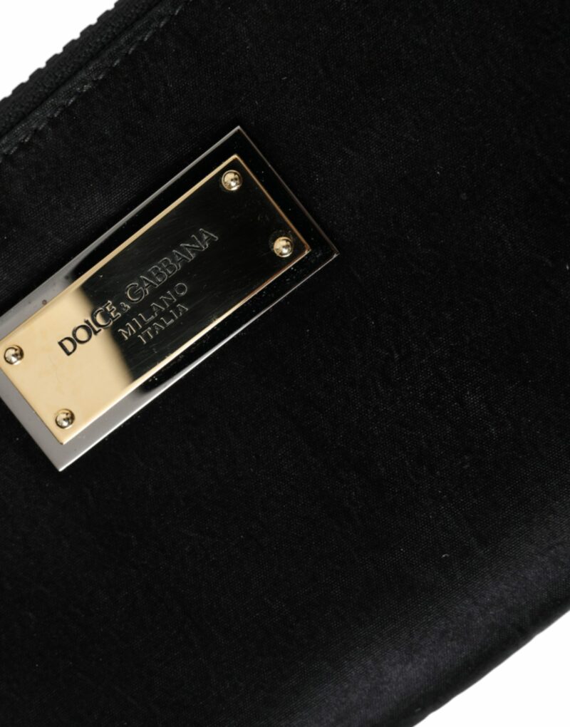 Dolce & Gabbana Black Nylon Logo Plaque Keyring Pouch Clutch Bag - Image 7