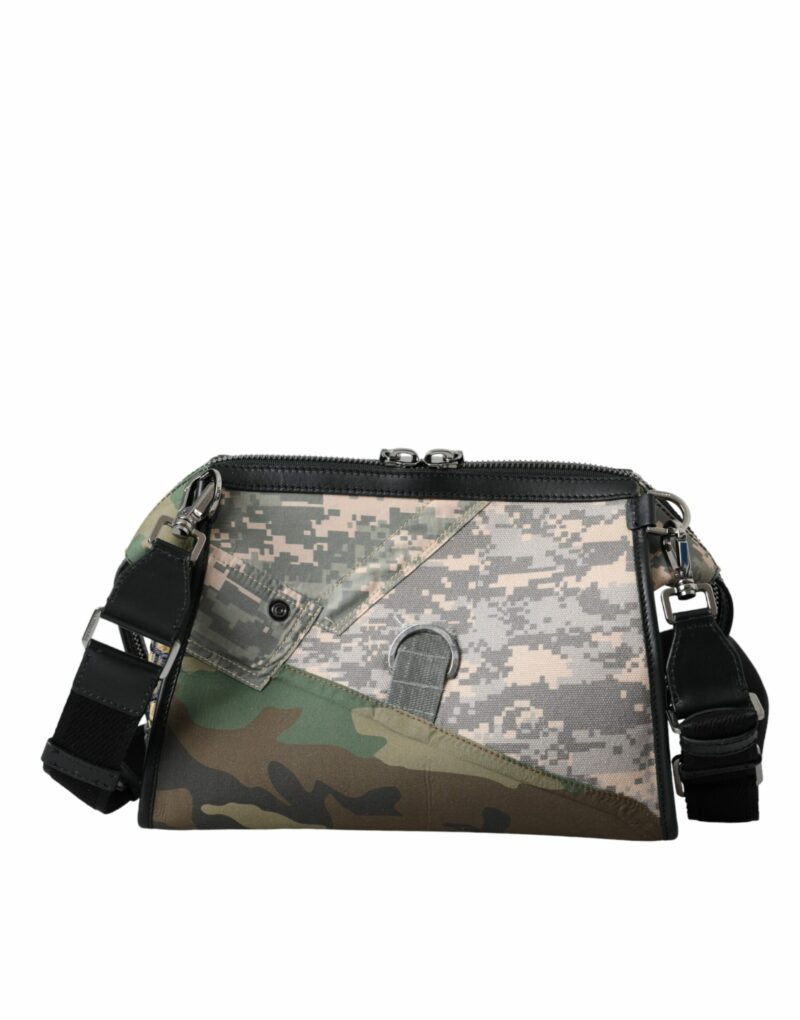 Dolce & Gabbana Multicolor Camouflage Patchwork Crossbody Bag - Image 4