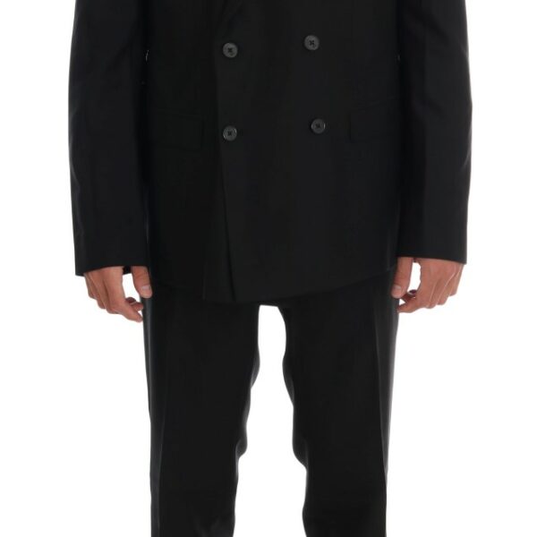 Dolce & Gabbana Elegant Black Wool Three-Piece Suit