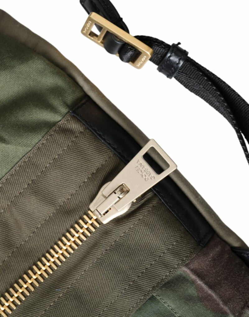Dolce & Gabbana Military Green Patchwork Rucksack Backpack Bag - Image 8