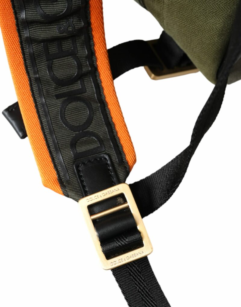 Dolce & Gabbana Military Green Patchwork Rucksack Backpack Bag - Image 4