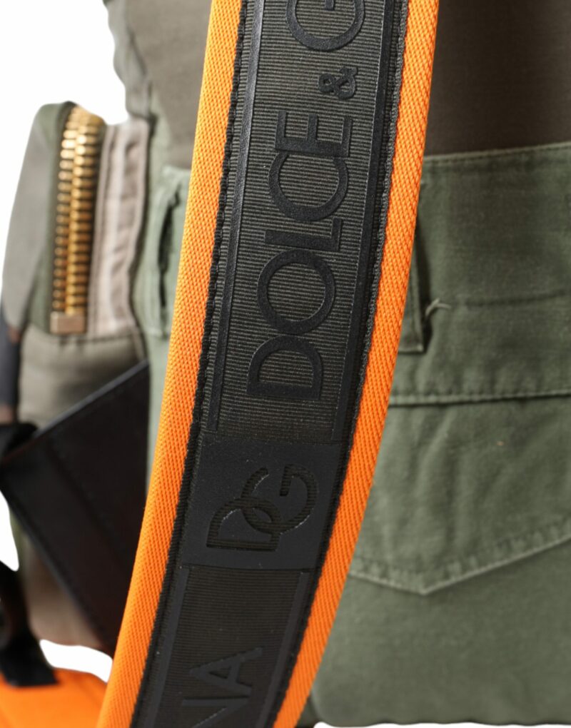 Dolce & Gabbana Military Green Patchwork Rucksack Backpack Bag - Image 5