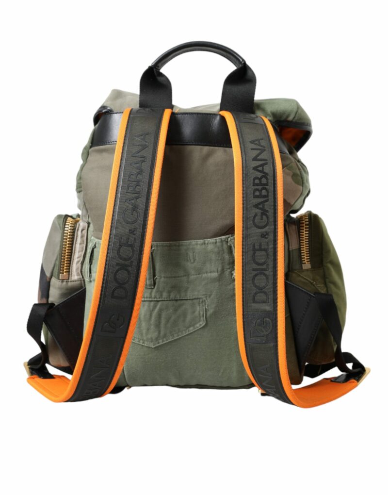 Dolce & Gabbana Military Green Patchwork Rucksack Backpack Bag - Image 6
