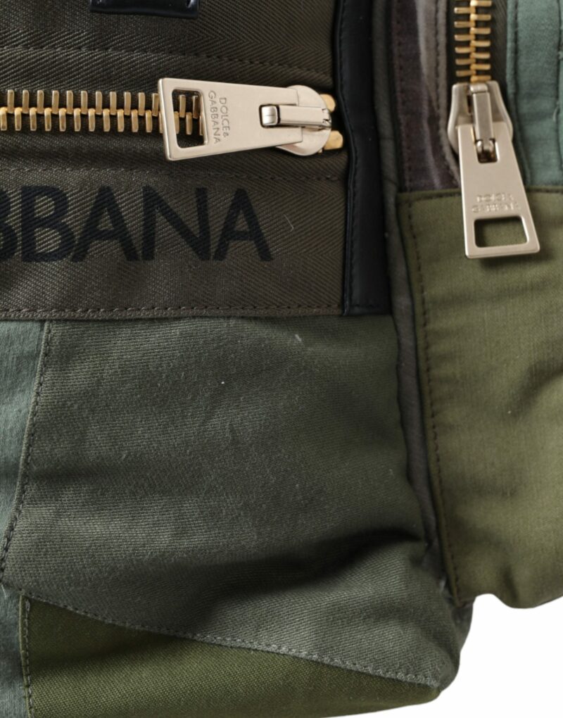 Dolce & Gabbana Military Green Patchwork Rucksack Backpack Bag - Image 7