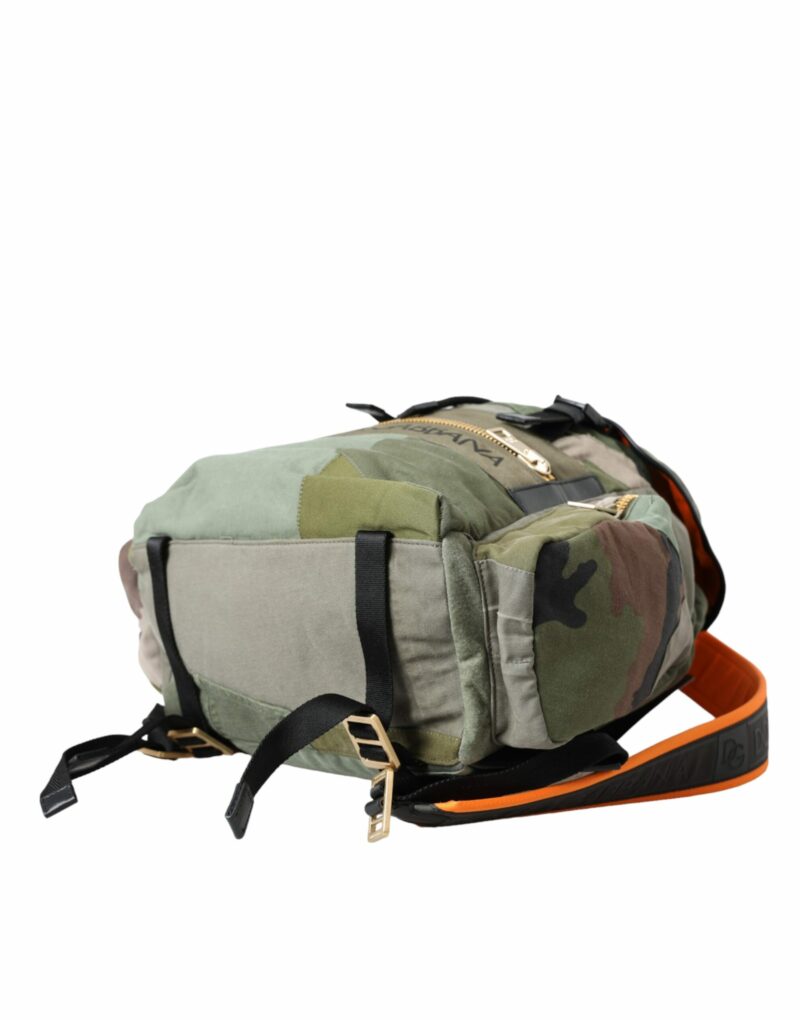 Dolce & Gabbana Military Green Patchwork Rucksack Backpack Bag - Image 8