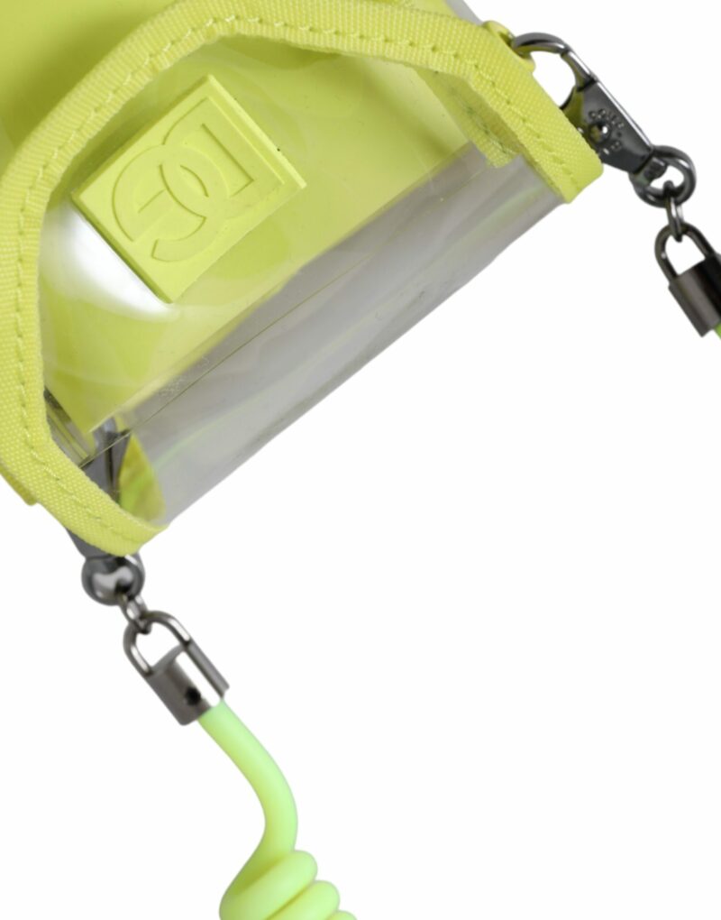 Dolce & Gabbana Yellow Green Plastic DG Logo Neck Strap Cardholder Wallet - Image 4