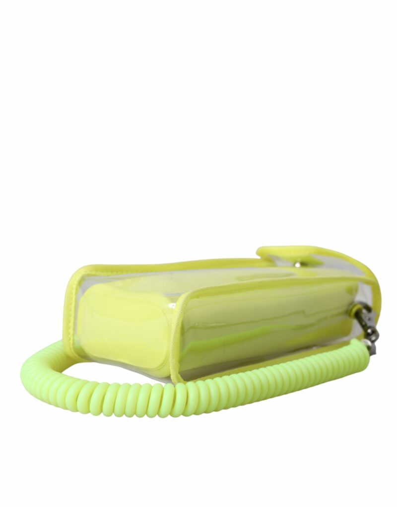 Dolce & Gabbana Yellow Green Plastic DG Logo Neck Strap Cardholder Wallet - Image 5