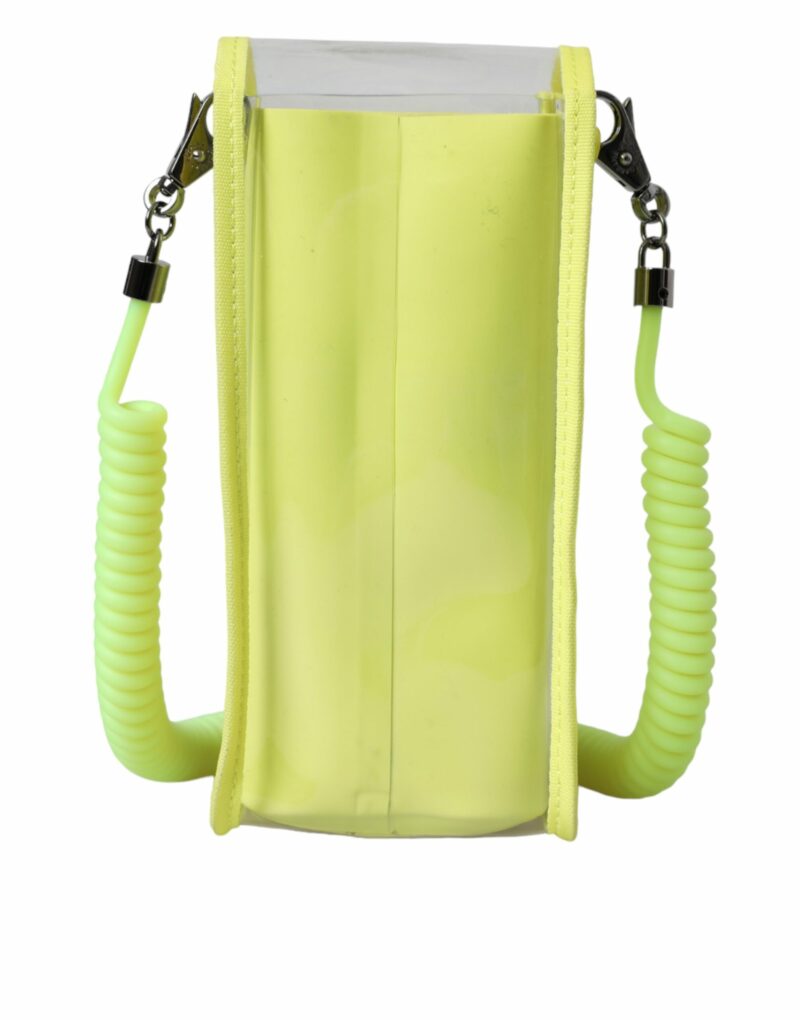Dolce & Gabbana Yellow Green Plastic DG Logo Neck Strap Cardholder Wallet - Image 6