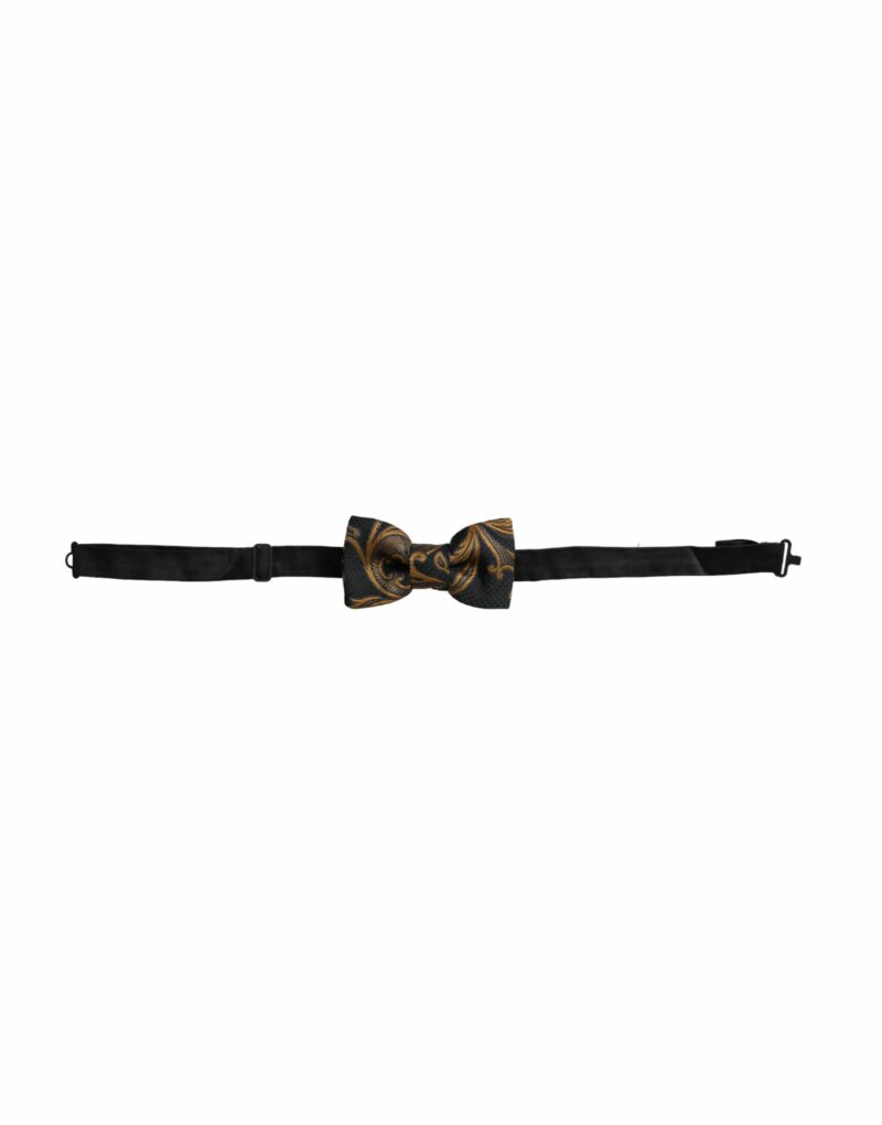 Dolce & Gabbana Multicolor Jacquard Adjustable Neck Men Bow Tie - Image 2